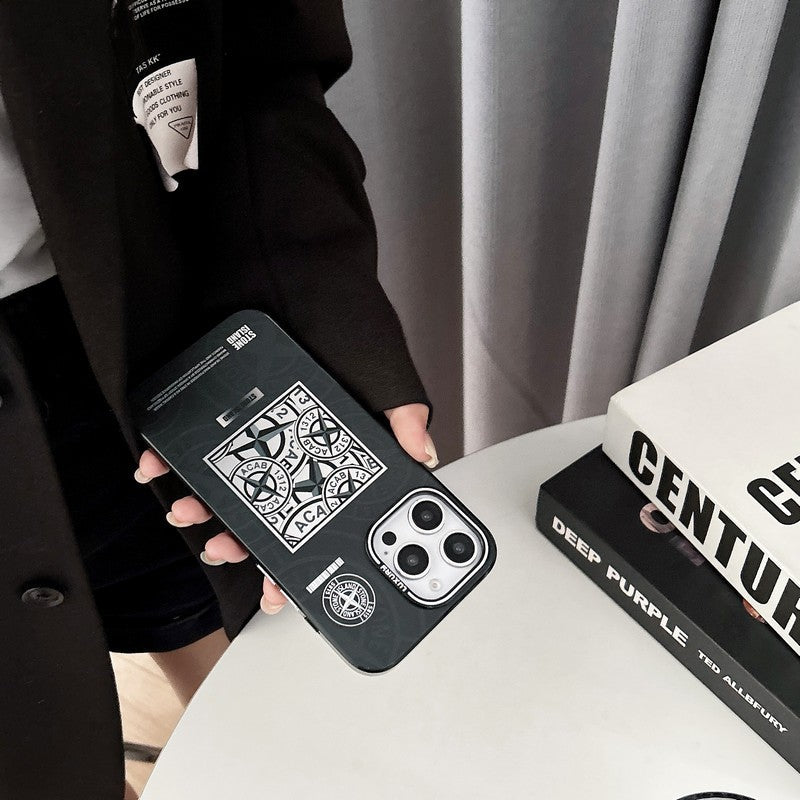 Kő fekete-kék iPhone tok