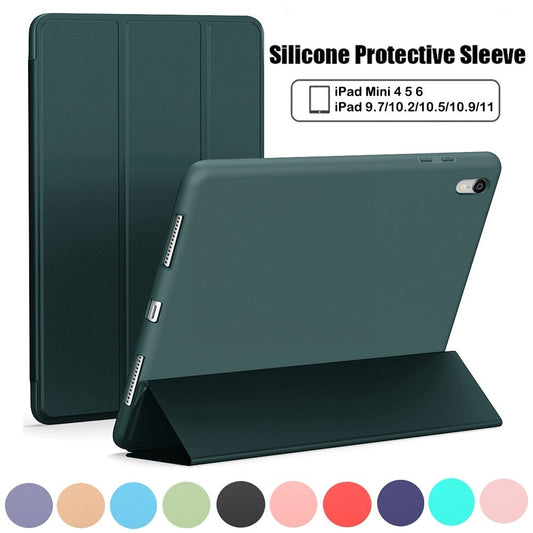 Silicone Tri-Fold Stand Case for iPad