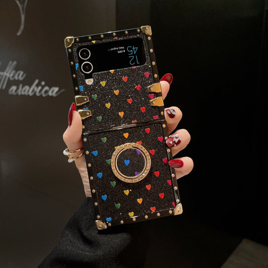 Kwadratowe etui do Samsunga Galaxy Z Flip6/5/4/3 5G „Passion Ring”