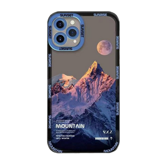 قاب آیفون Blue Snowy Mountain Moon