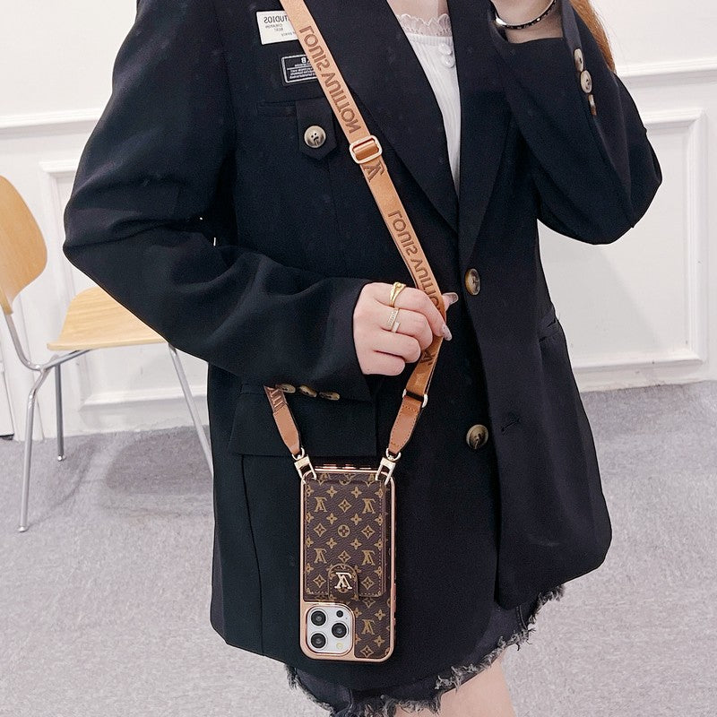 Lou Gold Cover Crossbody pouzdro na iPhone