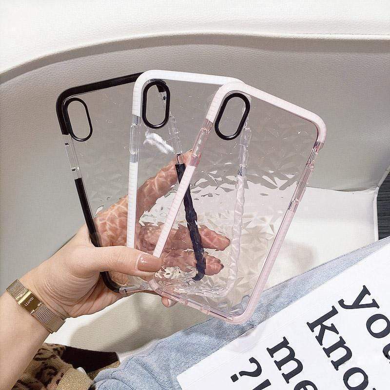 Husă pentru iPhone cu textura diamant