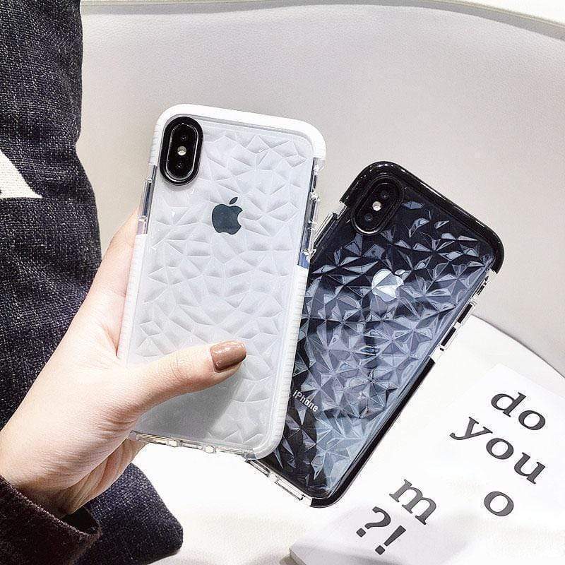 Husă pentru iPhone cu textura diamant