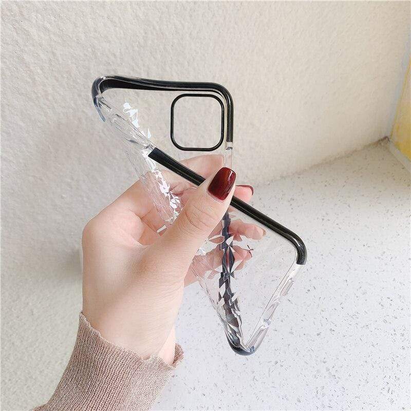 Husă pentru iPhone cu textura diamant