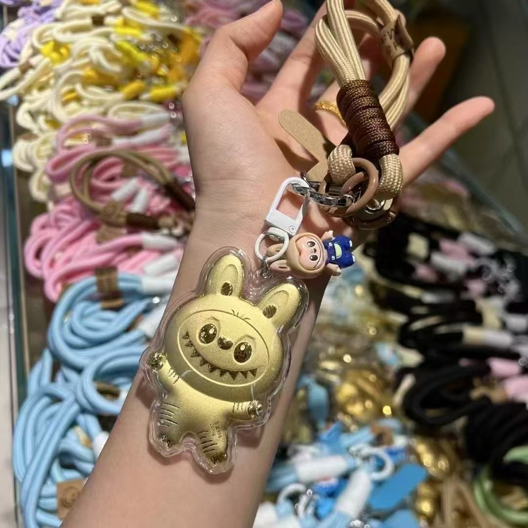 Nøglering Guld Mini labubu