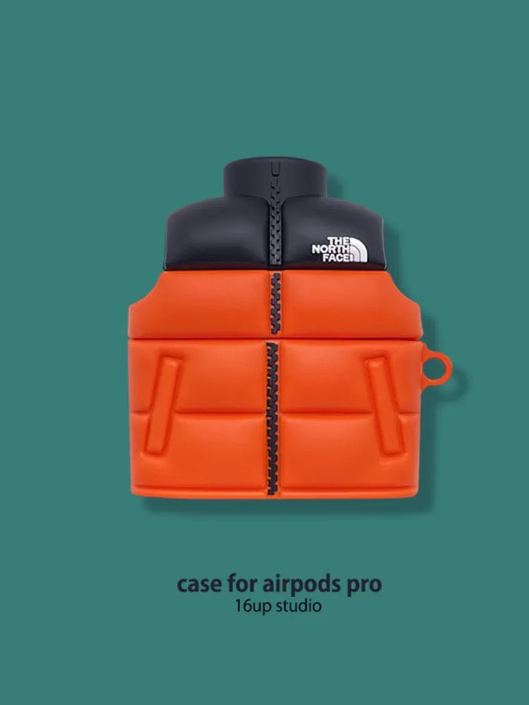Чехол для Airpods в стиле пуховой куртки TNF