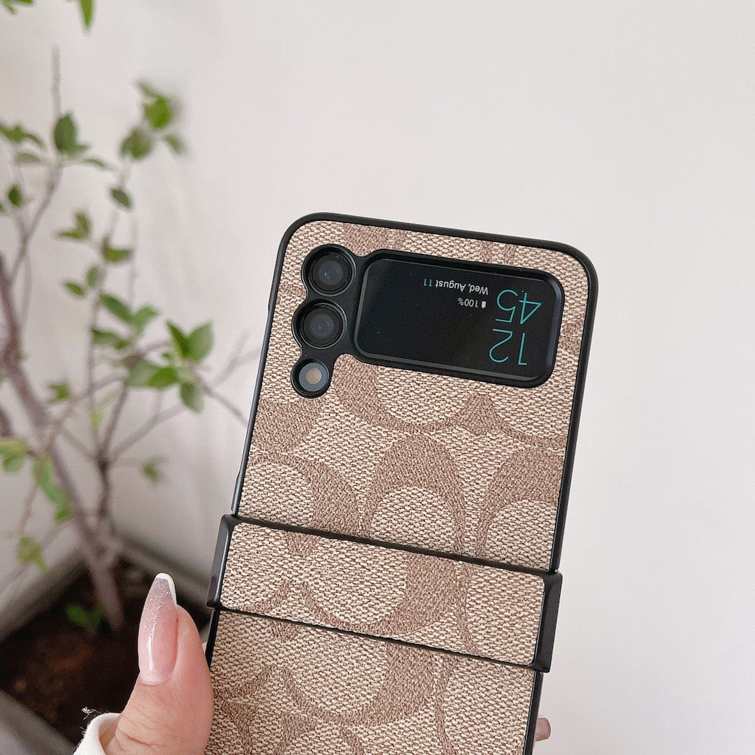 Capa de telefone Samsung Coach Z Flip/Z Fold com alça de dedo