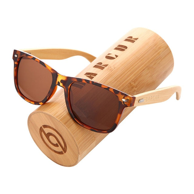 BARCUR Polarized Bamboo Solglasögon Män Trä Solglasögon Dam Märke Original Träglasögon Oculos de sol masculino