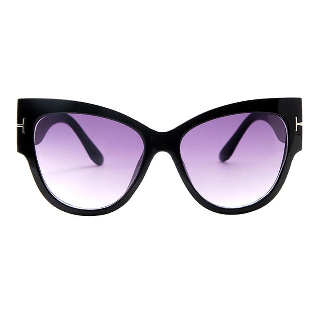 Nová módní značka Návrhář Tom Cat Eye Sluneční brýle Dámské Oversized Frame Vintage sluneční brýle oculos de sol UV400