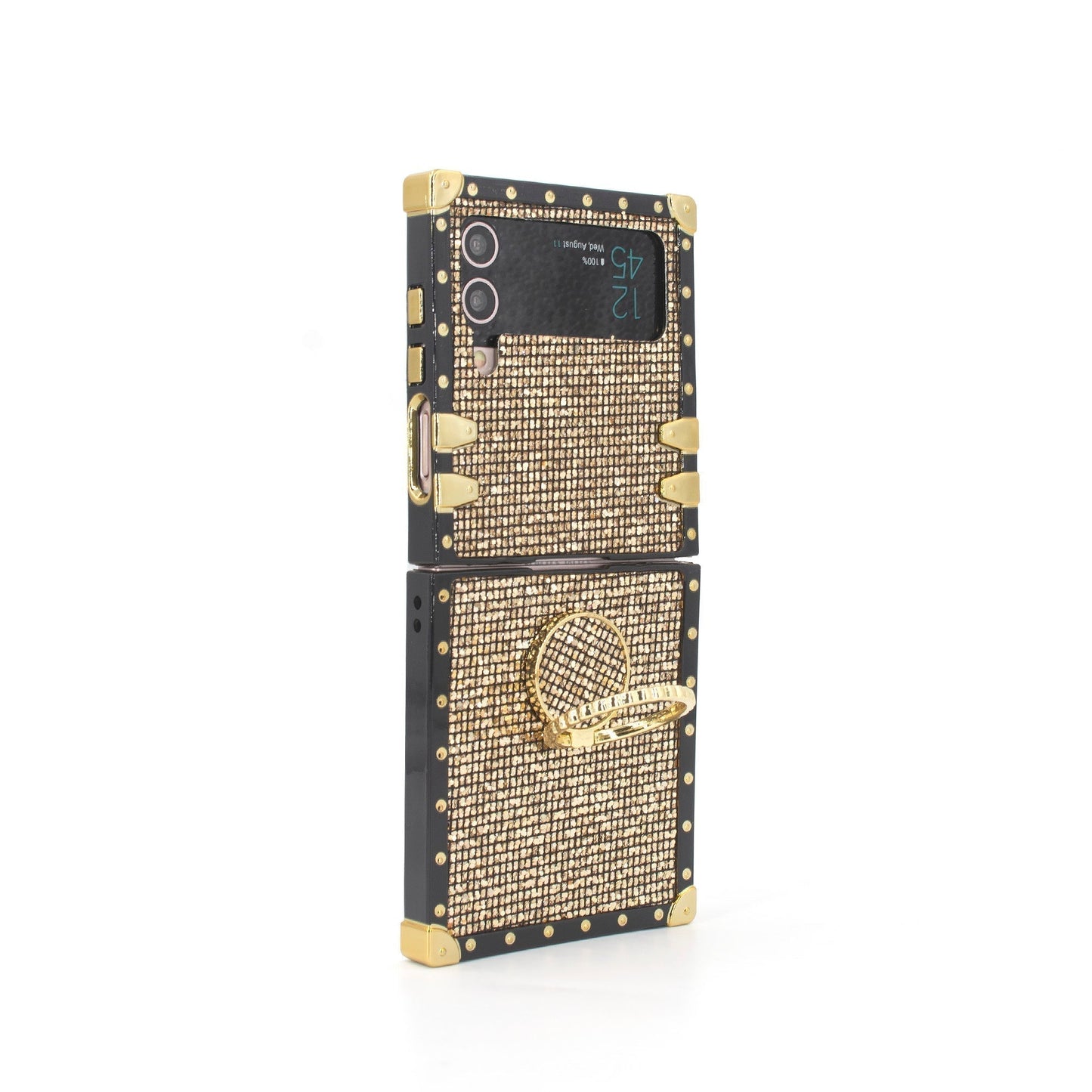 Kwadratowe etui do Samsunga Galaxy Z Flip6/5/4/3 5G „Pyrite Ring”