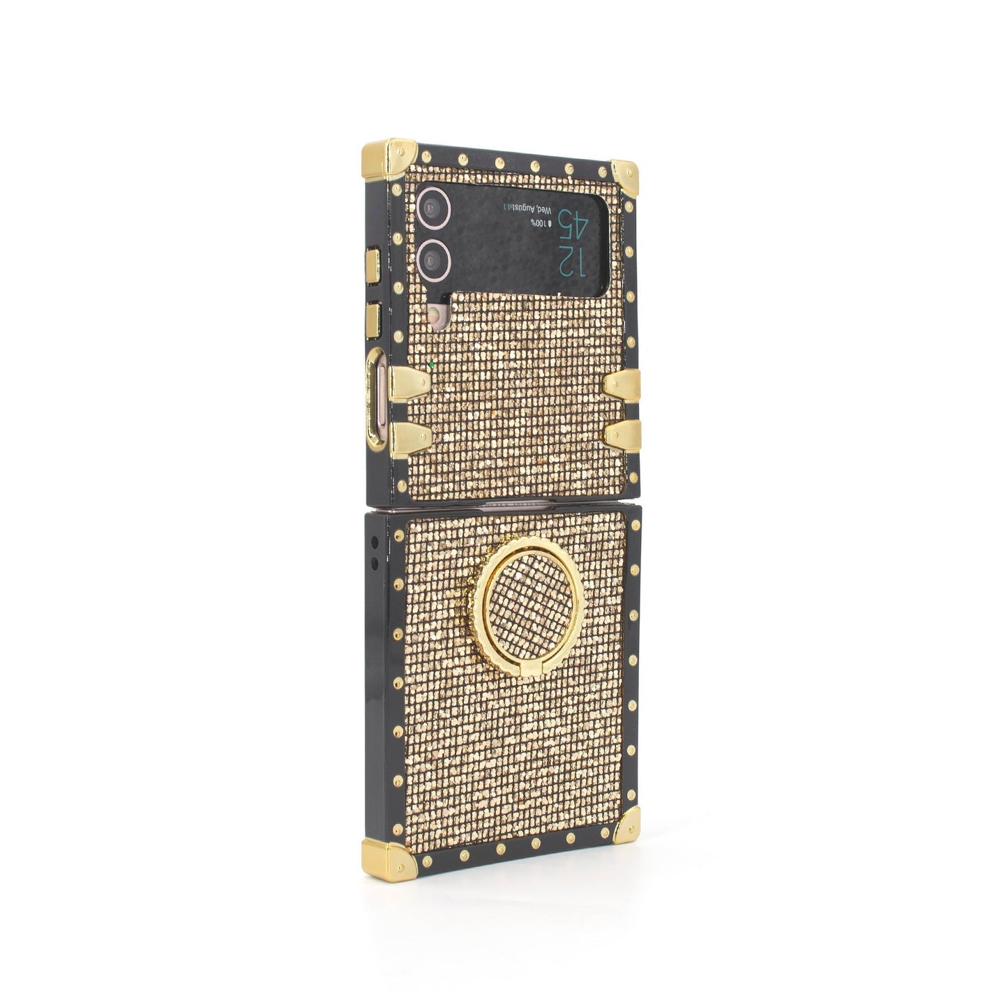 Kwadratowe etui do Samsunga Galaxy Z Flip6/5/4/3 5G „Pyrite Ring”