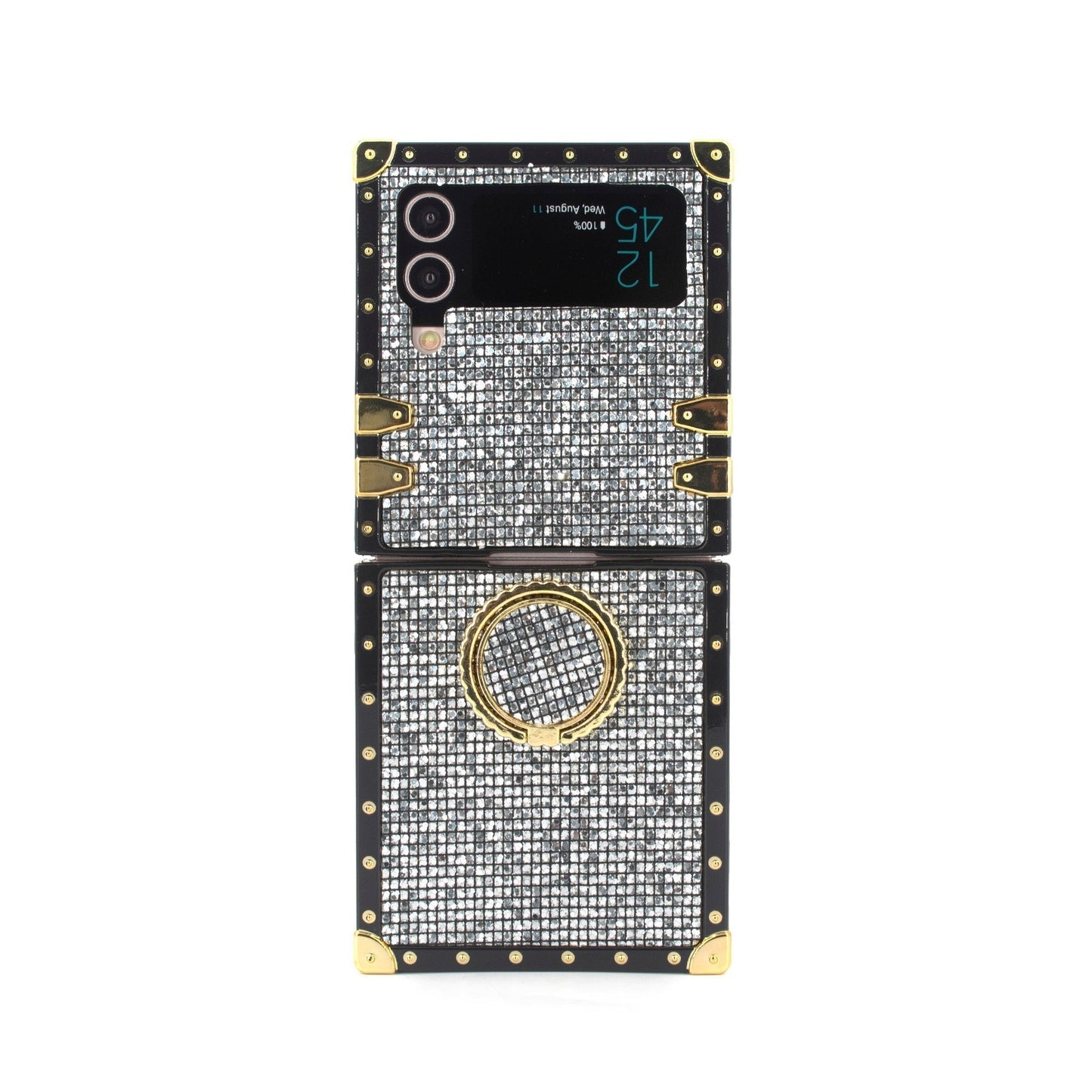 Kwadratowe etui Samsung Galaxy Z Flip6/5/4/3 5G „Pierścień z perłą Tahitian”