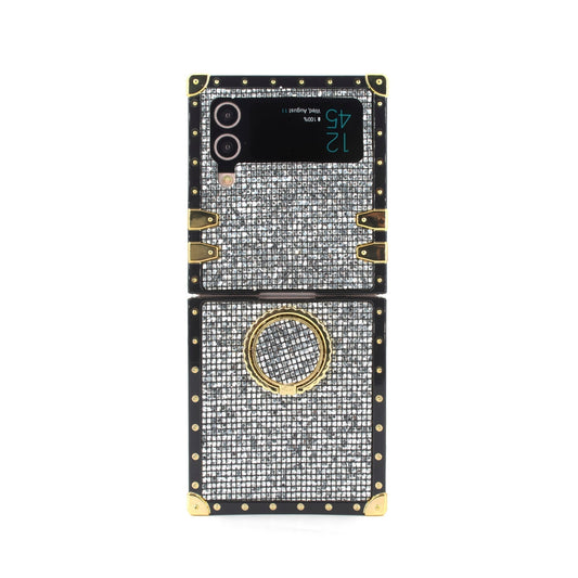 Kwadratowe etui Samsung Galaxy Z Flip6/5/4/3 5G „Pierścień z perłą Tahitian”