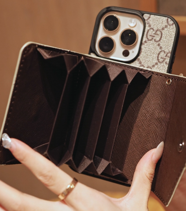 GG Advanced 크로스바디 아이폰 케이스, 카드 홀더 & 숄더 스트랩